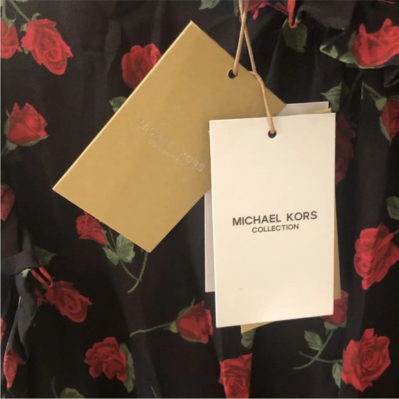 Michael Kors Collection Rose Crushed Georgette Dress Fall 2018 Size 14 NWT - Picture 7 of 7